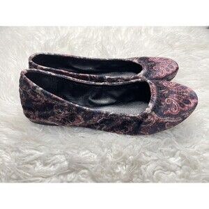 Lucky Brand Emmie Women’s 8.5 Faux Suede Print Ballet Flats Shoes